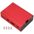 thumbnail image 1 of Aluminum Alloy Case Circuit Board Heat Dissipation Protective Enclosure for Raspberry PiRed, 1 of 5