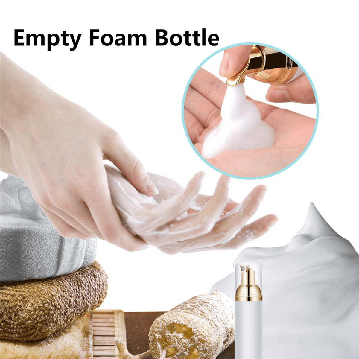 50Ml Empty Bottles Travel Soap Bottles Plastic Foam Dispenser Bottles Foam Soap Pump Dispensers Cleaning,Travel 24Pcs