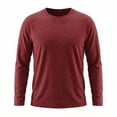 thumbnail image 6 of Men's Long Sleeve T-Shirts Lightweight Super Soft Athletic Crew Neck Tees for Running Lounging Casual Workout Wine, 6 of 6