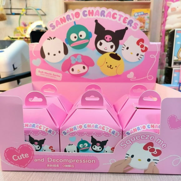 6pcs Sanrio Soft Tuanzi Series Plush Blind Box Toys Kawaii Kuromi Hello Kitty Pom Pom Purin Blind Box Stuffed Doll Gift For Girl