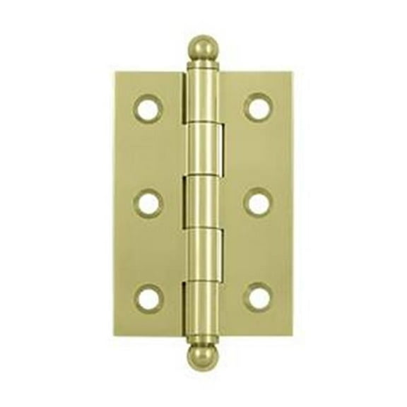 2.5 x 1.68 in. Hinge with Ball Tips- Unlacquered Bright