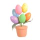 thumbnail image 1 of Decoración De Pascua, Suministros Para Fiestas, Jarrón De árbol De Huevos De Pascua Para Fiesta, Casa De Vacaciones, 20cm X 7cm X 7cm, Manchado Dorado 20cmx7cmx7cm mayimx Jarrón de árbol de huevos de Pascua, 1 of 7