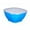 Blue, variant on Stackable Square Plastic Bowl with Lid Salad Bowl for Meal Prep Kitchen Supply