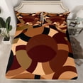 thumbnail image 2 of Feelyou Art Cycle Teens Queen Sheet Sets, Retro Abstract Stripes Bed Set, 4pcs, 2 of 7