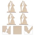 thumbnail image 1 of KONTONTY Creative Khaki Bride Groom Models for Decor Made from Plastic Lovely Kissing Design, 1 of 8
