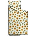 thumbnail image 2 of Sunflower and Bud White Pattern Teens Toddler Nap Mat with Pillow, Sleeping Mat Bag for Preschool Daycare 59"x22", 2 of 6
