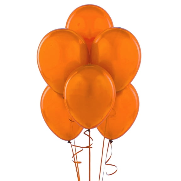 144 Latex Balloons 12" with Clips and Curling Ribbon - Orange