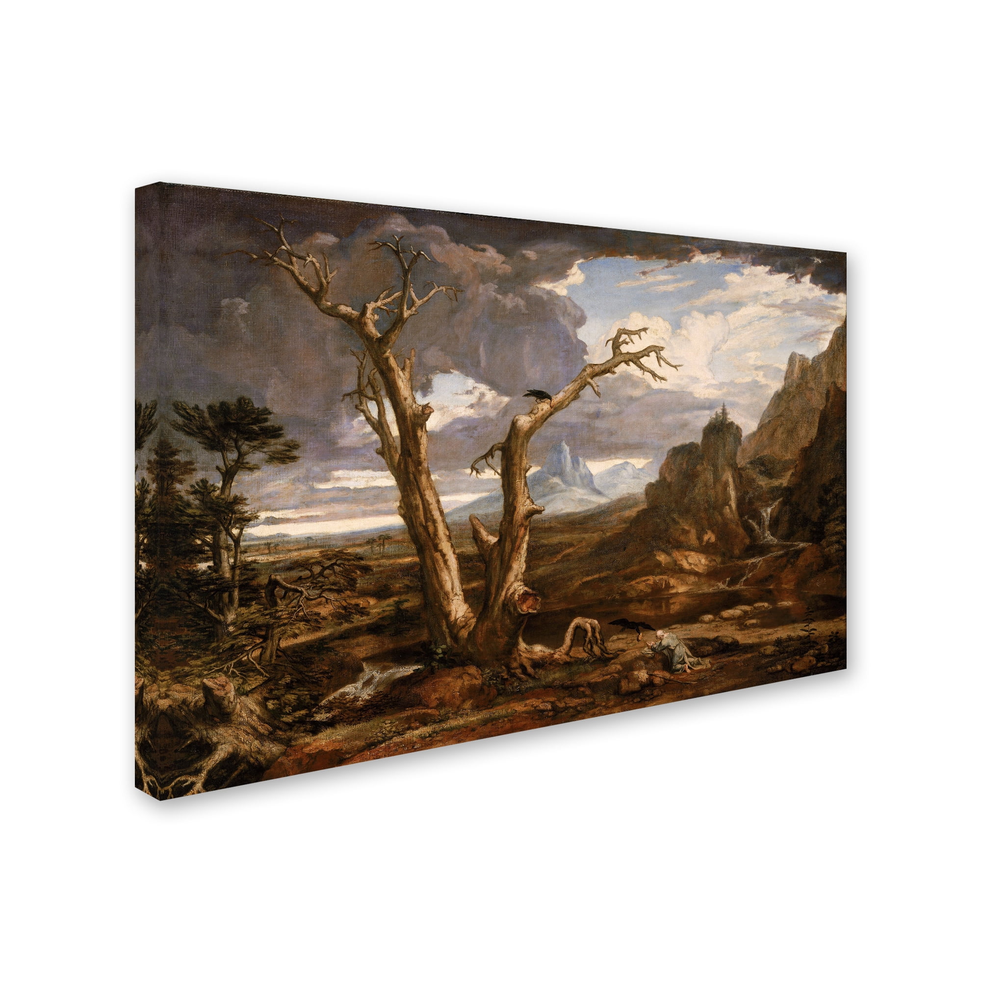 Trademark Fine Art 'Elijah In The Desert' Canvas Art by Washington Allston