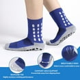 thumbnail image 2 of 3 Pairs Kids Grip Soccer Socks Cushioned Non Slip Football Athletic Sports Socks for Boys Girls, 2 of 7
