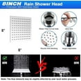 thumbnail image 2 of Filtered Shower Head 8" Rain Shower Head with Handheld Spray Dual Filter for Hard Water Rainfall Showerhead with 10 Setting Handheld Built-in 2 Power Wash +12" Shower Extension Arm,79" Hose & 4 Hooks, 2 of 5