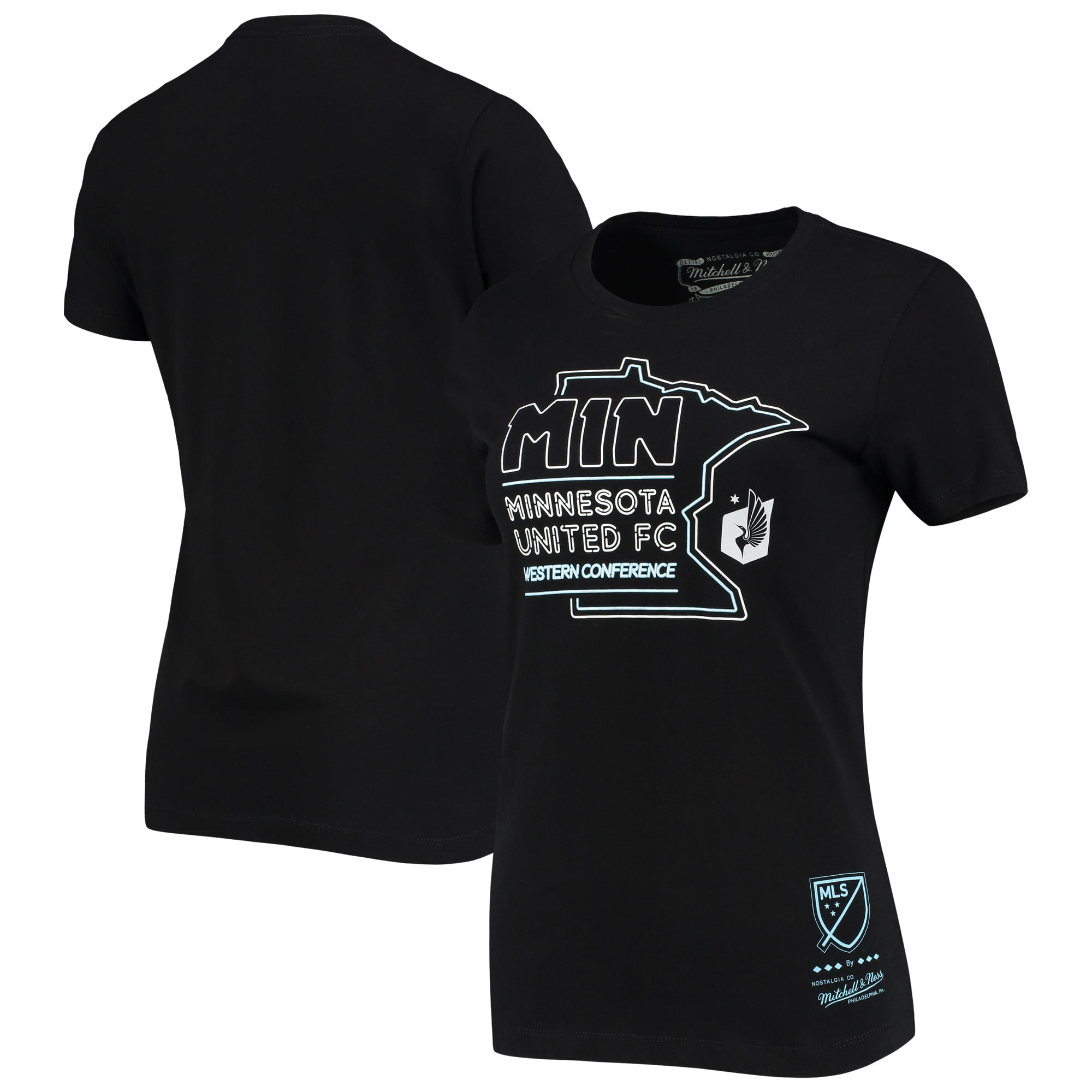 Minnesota United FC Mitchell & Ness Women's Local Neon State T-Shirt - Black - Walmart.com