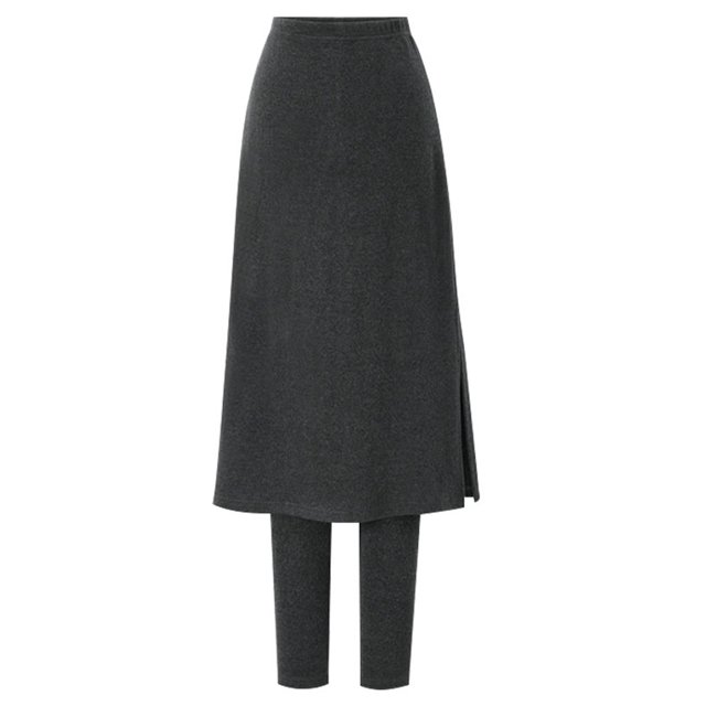 Minnieouse Pantalones de vestir térmicos de invierno y otoño para mujer, pantalones de chándal de Color sólido de diseño Simple grueso, Prendas para la parte inferior del cuerpo Gris oscuro 4XL