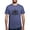 Heather Blue, variant on - Psi Upsilon Black And White Crest T Shirt - Mens Tri-blend T-Shirt