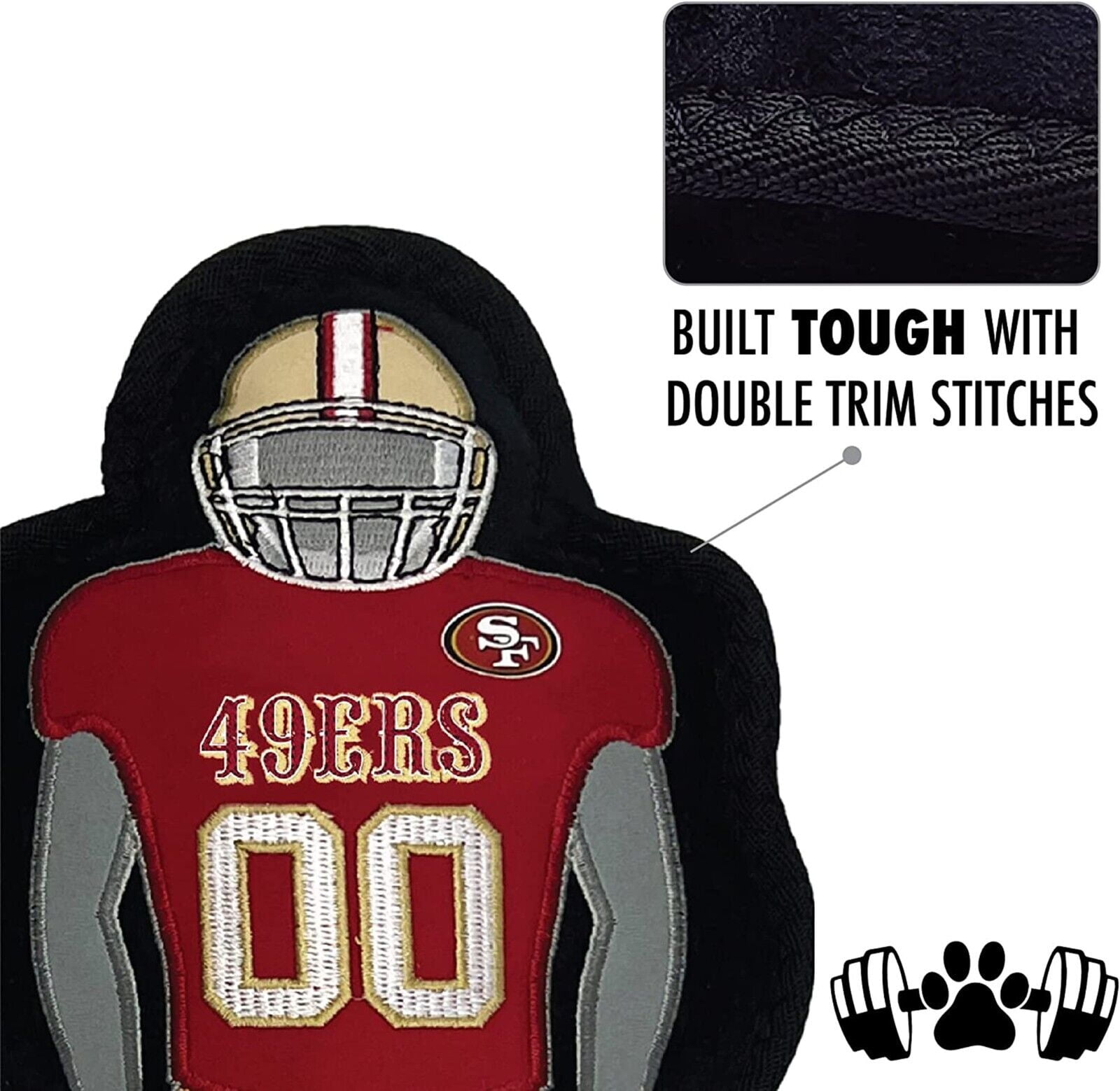 NFL San Francisco 49ers Athletes Player Pet Dog Toy Premium Quality with Built-in Squeaker Chew Toy