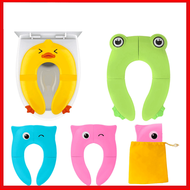 Potty Seat Reusable Folding Training Toddler Non Slip Silicone Pads Travel  Portable Kids Baby Toilet Cover Pad Baby Toddler Kids Carry Bag