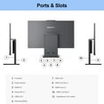 thumbnail image 5 of Lenovo IdeaCentre All-in-One, 27" FHD Touchscreen 100Hz, Intel Core i5-13420H, 16GB DDR5 RAM, 512GB SSD, HDMI, Wireless KB & Mouse, Wi-Fi 6, Windows 11 Home, 5 of 6