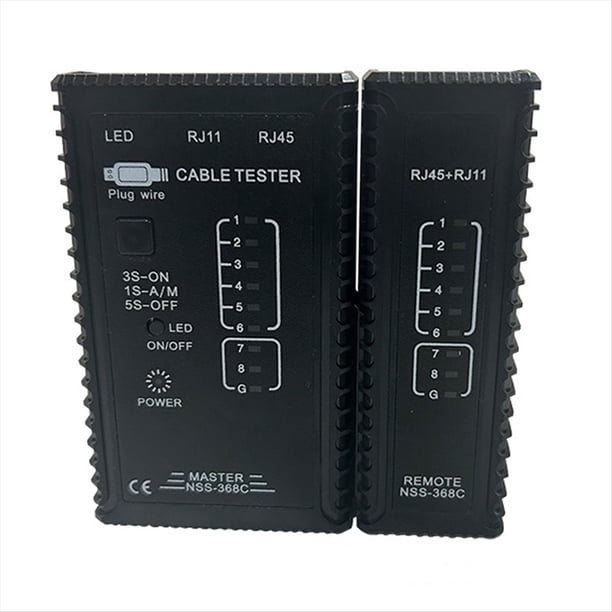 Probador de Cable RJ45 RJ11 LAN, Probador de Cable de Teléfono por Internet, Herramienta de Red, Prueba de Línea Telefónica, Probador de Red de Cibercafé B