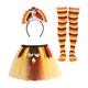 thumbnail image 5 of Conjunto de disfraz de pavo de Acción de , novedoso, falda tutú, calcetines, diadema para espectáculo en, 5 of 8