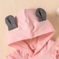 thumbnail image 4 of Vedolay Girl Casual Outfits Girl's Two Piece Outfits Print Long Sleeve Blouse and Button Pants Set,Pink 0-6 Months, 4 of 4