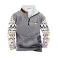 thumbnail image 2 of Goodtrade8 Half Zipper Tops for Mens Outing Graphic Zip Mock Neck Long Sleeve Casual Pocket Oversized Sweatshirt, 2 of 3