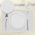 thumbnail image 3 of Ambesonne Love Place Mats Set of 4, Romantic Cartoon Hearts, Standard Size, Mint Green Pale Pink, 3 of 6