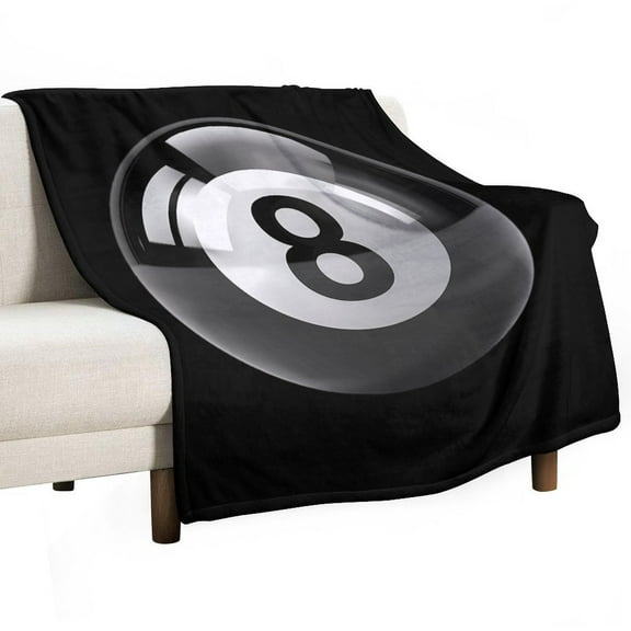 8 Ball Billiards Super Soft Blanket Flannel Throw Blanket Flannel Microfiber Blankets for Couch Bed Sofa Fluffy and Warm 50"x60"