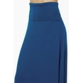 thumbnail image 5 of TheMogan Women's Casual Lounge Solid Foldable High Waist Draped Jersey Relaxed Long Maxi Skirt Sapphire XL, 5 of 7