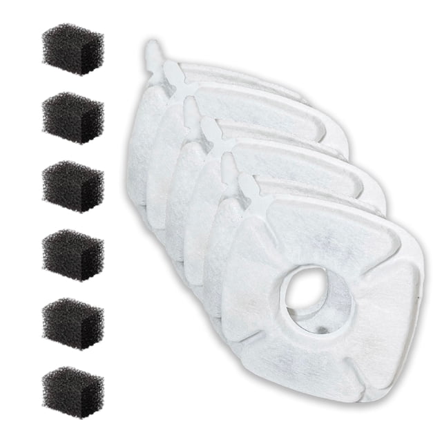 NISPIRA Juego de Filtros de Agua de Carbón de Triple Filtración de Repuesto para Bebederos Automáticos de Acero Inoxidable para Gatos Veken de 67 Oz, 95 Oz y 135 Oz, Dispensadores de Bebederos para Pe