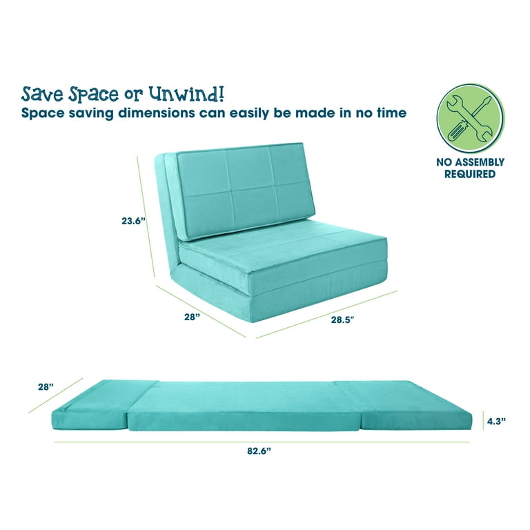 Your Zone Ultra Soft Suede 3 Position Convertible Flip Lounge