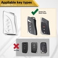 thumbnail image 5 of for Lexus Key Fob Cover with Metal Braided Rope Keychain, Upgraded Soft Case for ES LC LS (2018-2022), GX UX (2019-2022), NX/RC (2022) (4 buttons) Fob Shell, 5 of 7