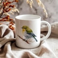 thumbnail image 5 of Bird Watching Mug, Silvereye Song Bird Mug, 11oz or 15oz White Ceramic Coffee Mug Gift for Bird Watchers, 5 of 9