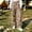 Khaki, variant on Women Solid High Waist Wide Leg Cargo Pants, Drawstring Elastic Waist Casual Sports Workwear Trousers with Multi Pockets Dark Gray XS