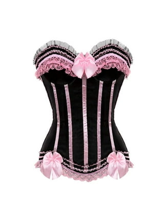Vintage Corset Dress Sexy Bustiers Corsets Gothic Corset Top Victorian  Underbust Corset Women Belly Coat Modelling Strap Belt Elegant (Color :  Pink Dress, Size : S) : : Fashion