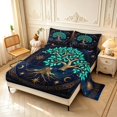 thumbnail image 2 of Homewish Astrology Nature Tree Bed Sheets,Sun Moon Stars Full Size Sheets,Navy Gold,4pcs,1 Flat Sheet, 1 Fitted Sheet and 2 Pillowcases, 2 of 6