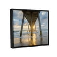 thumbnail image 3 of Looming Pier Beach Waves Coastal Photograph Jet Black Framed Art Print Wall Art, 3 of 6