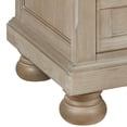 thumbnail image 3 of Benjara 3 Drawer Wooden NightStand with Round Knobs & Bun Feet- Weathered Brown, 3 of 5