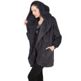thumbnail image 1 of MeMoi Collection Marled Plush Hooded Lounge Sweater | MeMoi Large/X-Large / Charcoal, 1 of 8