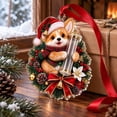 thumbnail image 3 of LOWLHOME Christmas Animals Cash Wallet Ornament, 2D Acrylic Hanging Christmas Tree Ornament, Money Gift Card Holder for Stocking Stuffer Holiday Party Favor Home Decoration, 3 of 5