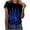 #1-Blue, variant on Womens Crewneck Short Sleeve Tie-Dye Print Pattern Casual Tops Blouse Print Shirt
