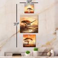 thumbnail image 3 of Designart "Core of African Flora" Trees Oversized Wall Clock - Set Of 3 - Extra large Clock For Office Décor - Large Traditional Wall Clock, 3 of 6