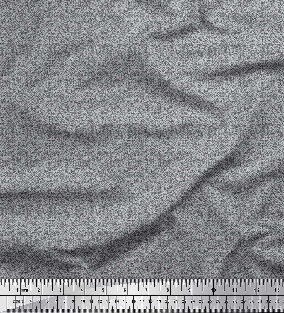 Soimoi Satin Silk Fabric Marble Stone Texture Small Print Fabric by The ...