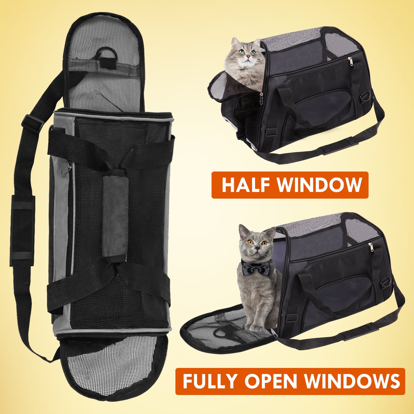  EXPAWLORER Cat Carrier Large, Soft-Sided Pet Carrier for Cat,Top  Load Cat Travel Carriers for Medium Cats Under 25, Airline Approved Pet Bag  Carriers Fit 2 Kitties Small Dogs : Pet