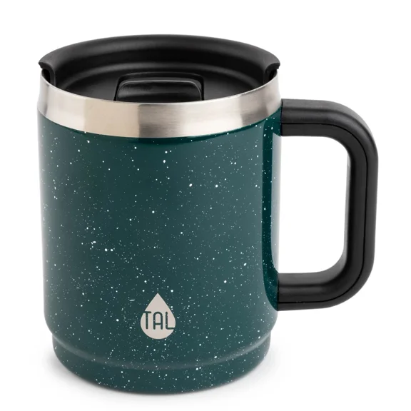 Stainless Steel Boulder Coffee Mug 14Oz, Teal Speckled