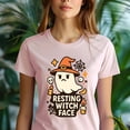 thumbnail image 5 of Resting Witch Face Shirt | Funny Ghost Graphic Tee | Unisex Casual T-Shirt, Natural, Size L, 5 of 6