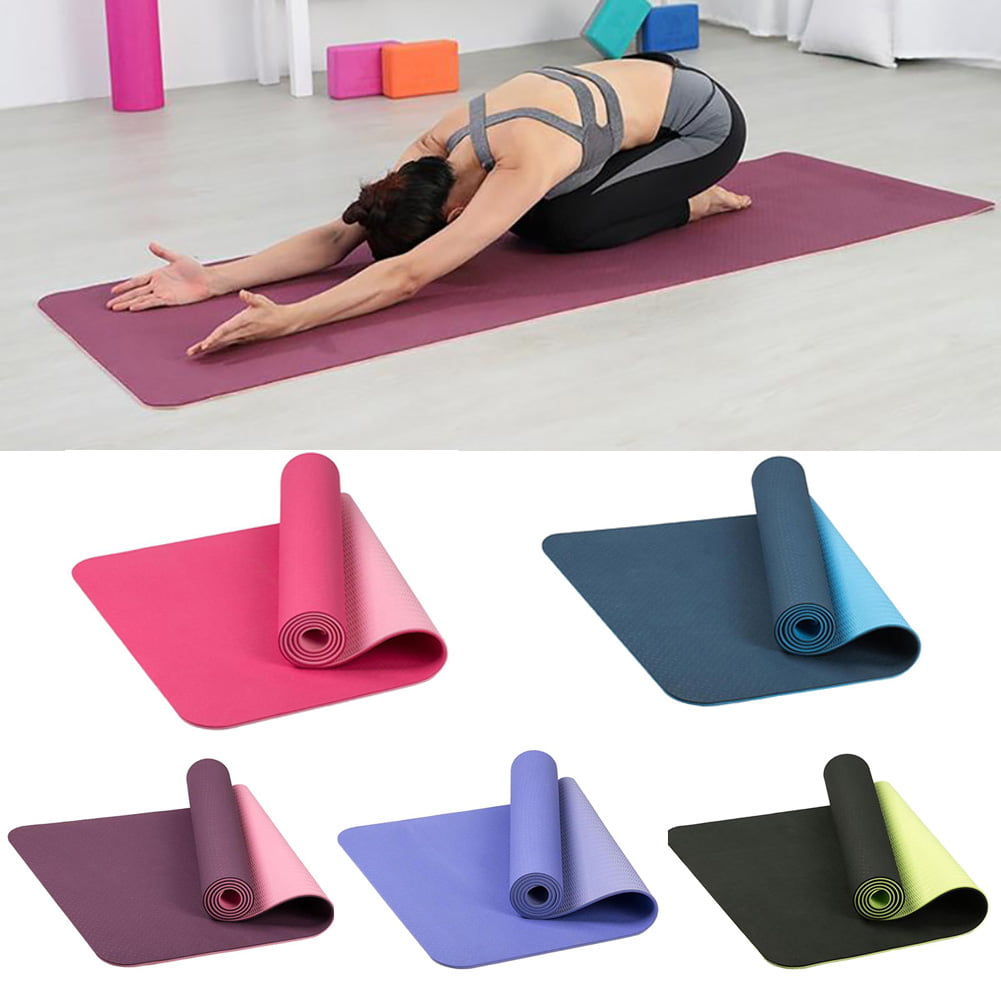 Yoga Mat Anti Slip Pad For Exercise Fitness 6mm Thick Durable Pilates Extra Gym