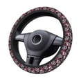 thumbnail image 2 of Xecao Rose Flowers patten Stretch Elastic Steering Wheel Cover, fits all vehicles, 15-inch diameter, 2 of 6