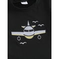 thumbnail image 6 of BemeyourBBs Toddler Boy Shorts Set Airplane Embroidered Short Sleeve Tops Shorts, 6 of 9