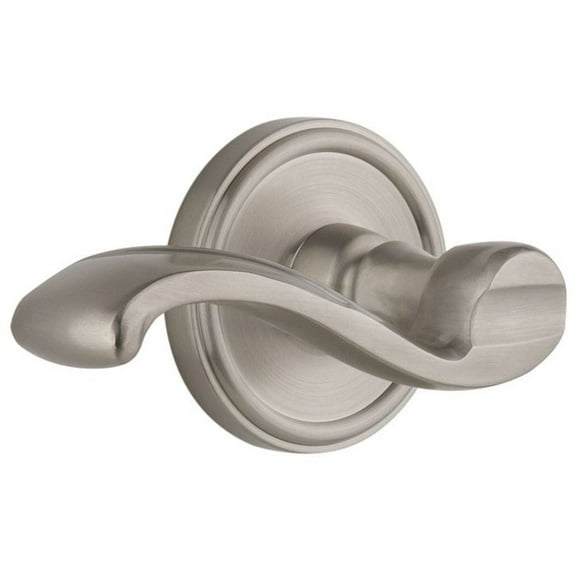 Grandeur Geoprt_Psg_238_Rh Georgetown Solid Brass Rose Right Handed Passage Lever Set -