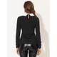 thumbnail image 3 of Blusa de Punto Allegra K Manga Larga Cuello Peter Pan Negro XS, 3 of 4