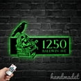 thumbnail image 4 of Handmadetneonsign Raven On Skull House Number, Raven Home Address Metal, House Address Sign 64641, 4 of 5